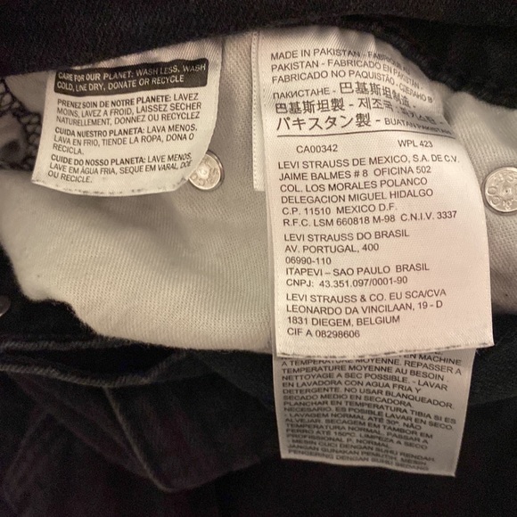 Levi’s Men’s 569 Loose Relaxed Fit Denim Jean Shorts Black Size 42 - Picture 10 of 12